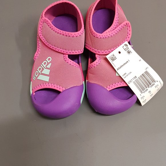 Adidas Toddler Girls Pink/Purple/Mint Altaventure Water Shoes - Picture 5 of 5